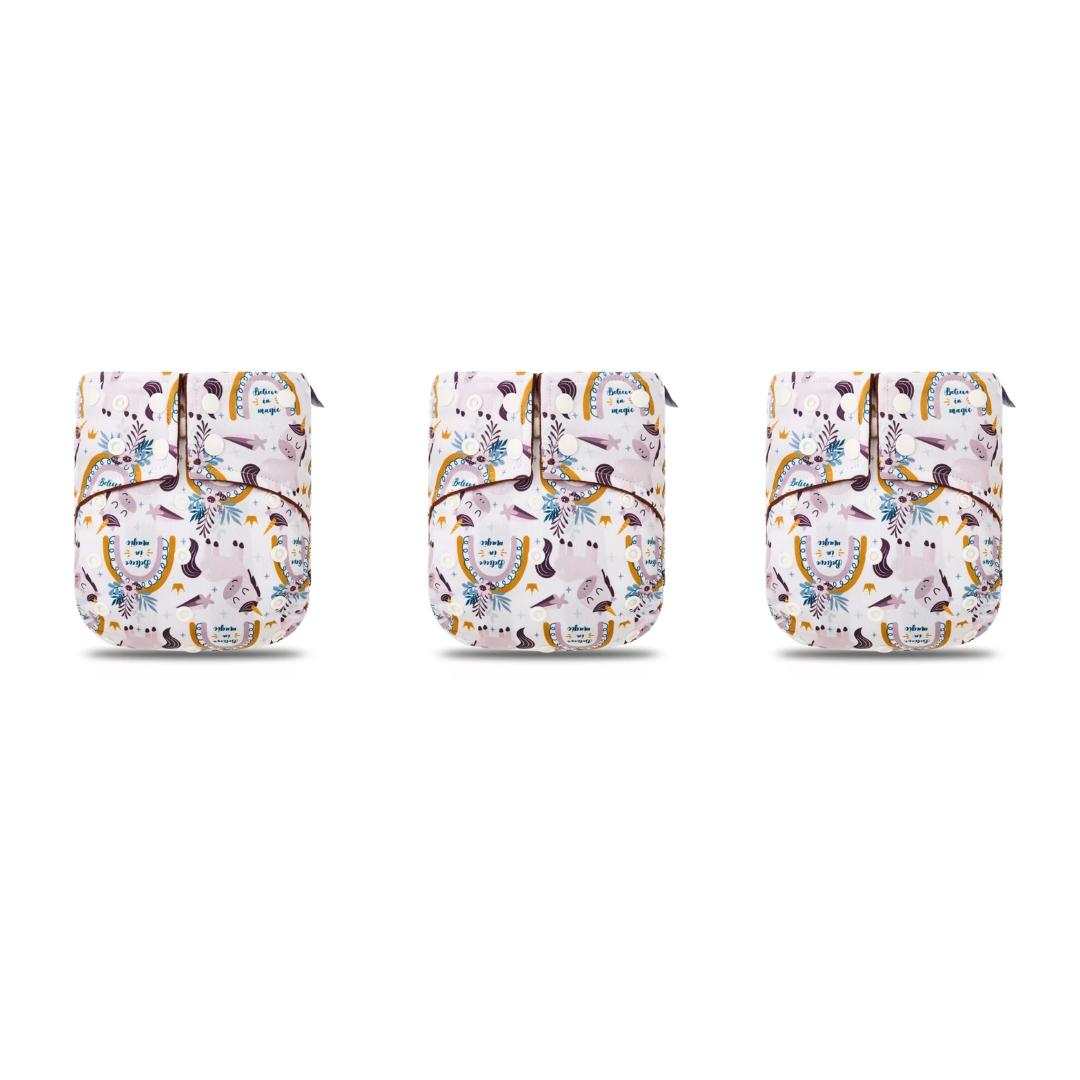 BonBini's® wasbare luier Unicorn - 3-pack
