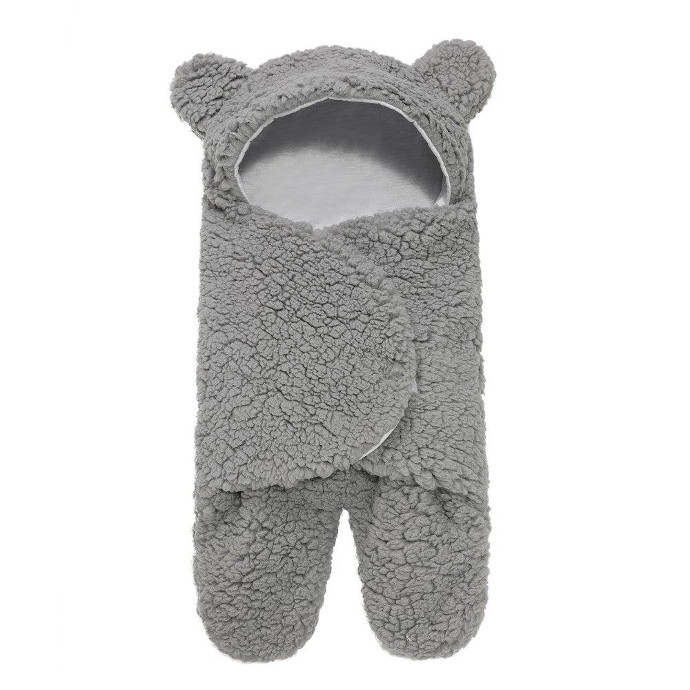 BonBini's® Teddy wikkeldeken Grijs - inbakerdoek 0-2 maanden